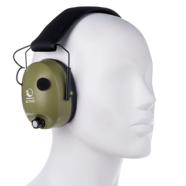 Słuchawki ochronne aktywne RealHunter oliwkowe